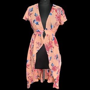 Floral shrug button up